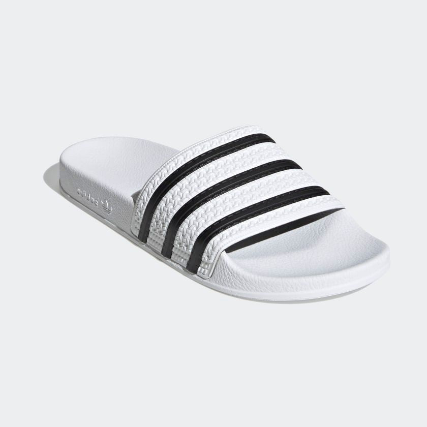Adidas Adilette Slides - White / Core Black